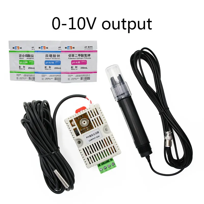 0-10v output РН датчик температуры датчик обнаружения модуль напряжение 0-5 в 0-10 В 4-20mA RS485 выход рН датчик рН электрод BNC - Цвет: 0-10v output