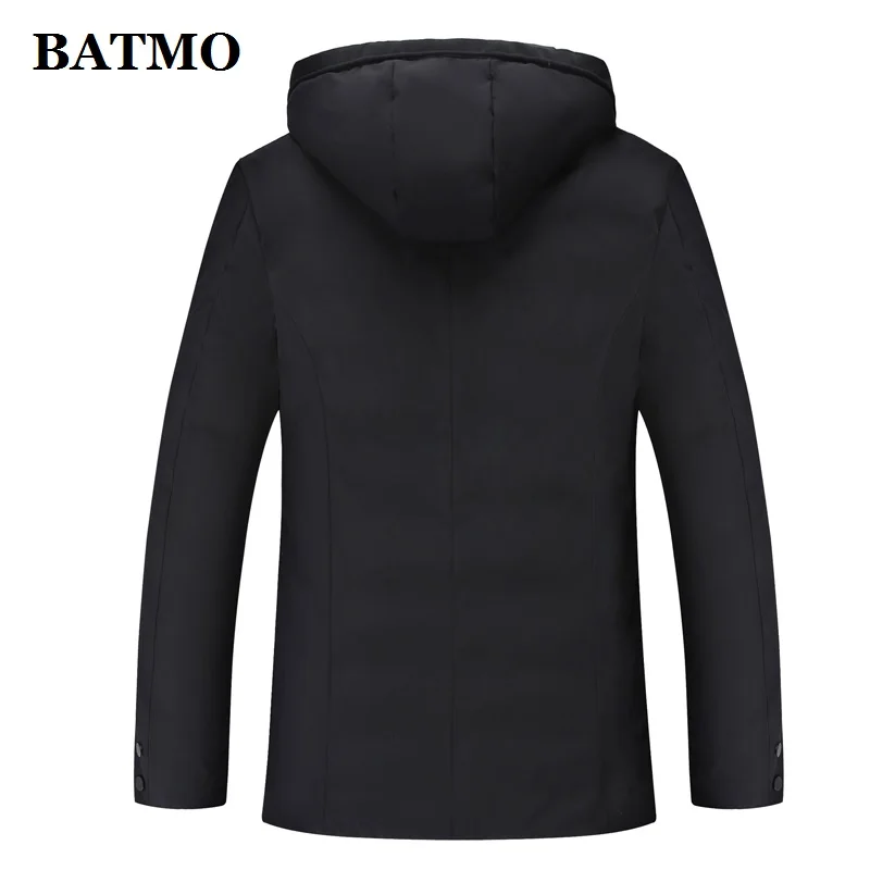 BATMO 80% белый утиный пух с капюшоном куртки для мужчин, мужские толстые пуховики, плюс-Размер 4XL-7XL 8048