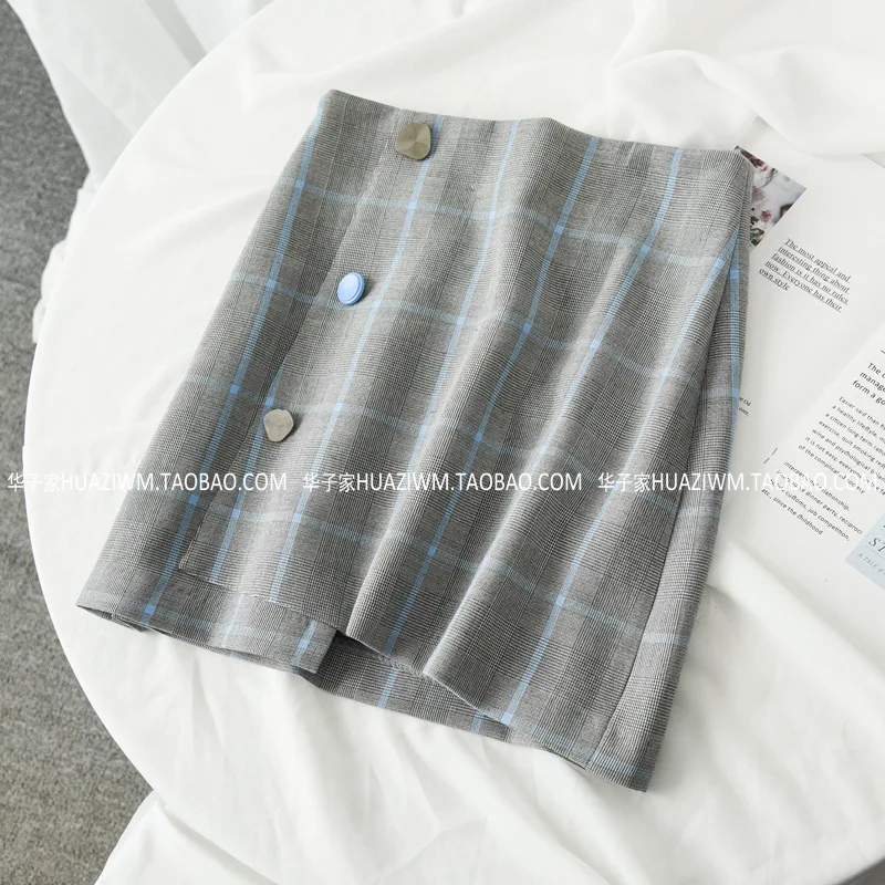 

A Generation of Irregular Contrast Color Pattern Skirt Slim Fit High-waisted A- line Skirt Short Skirt Fruiting Body