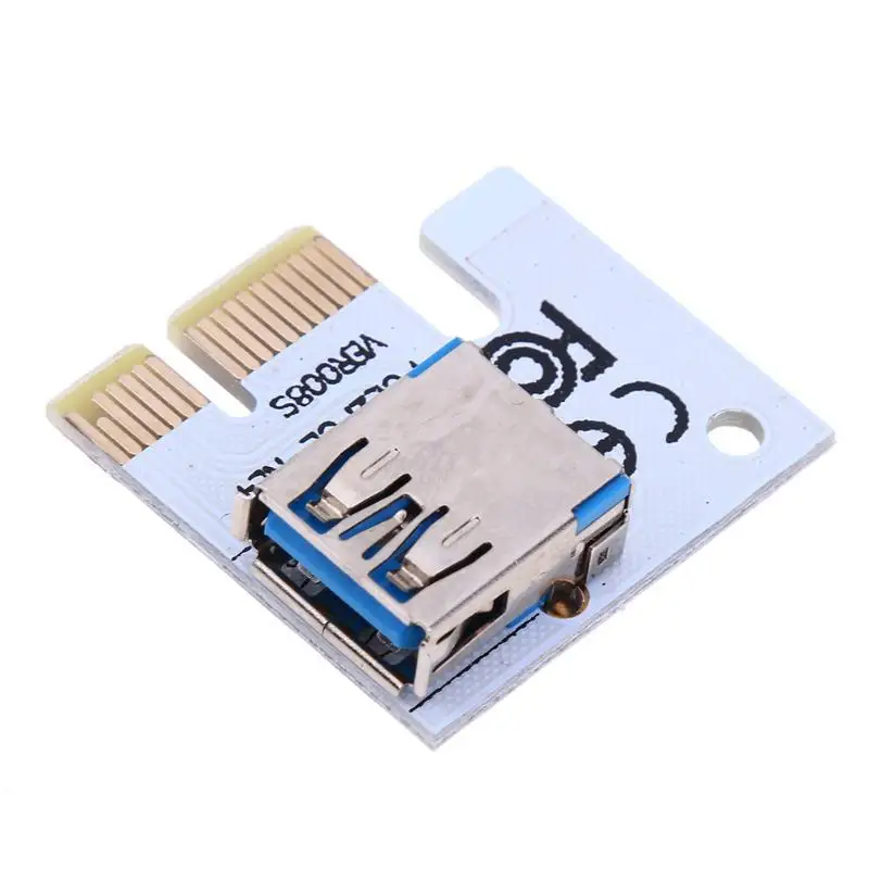008S PCI-E PCI Express Riser Card 1x to 16x USB 3,0 кабель для передачи данных SATA до 4Pin IDE Molex источник питания для BTC Miner Machine r20