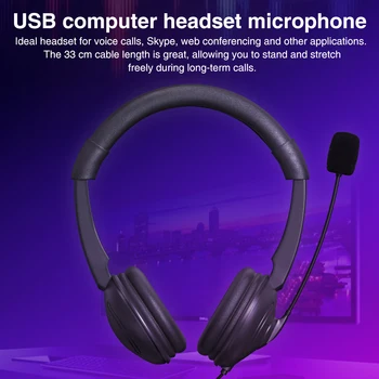 

Wired Conference Noise Cancelling Business With Microphone Office For Computer Call Center Volume Control USB Headset Universal