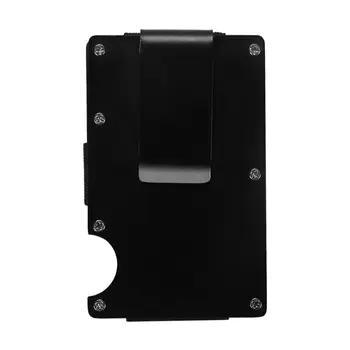 

Black Anti Degaussing Credit Card Box Automatic Bank Card Holder Male And Female Business Card Clip Stainless Steel Card Clip