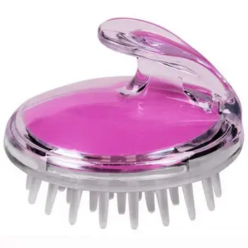 

1pc Shampoo Scalp Head Shower Massage Massager Cleaning Clean Scrub Hair Brush Comb, Ran Colour