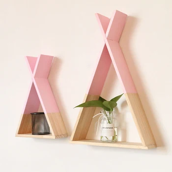 

40cm Nordic Wood Wall Shelf Home Decoration Background Wall Decoration Storage Rack shelf Hanging Home Shelves Storage Rack