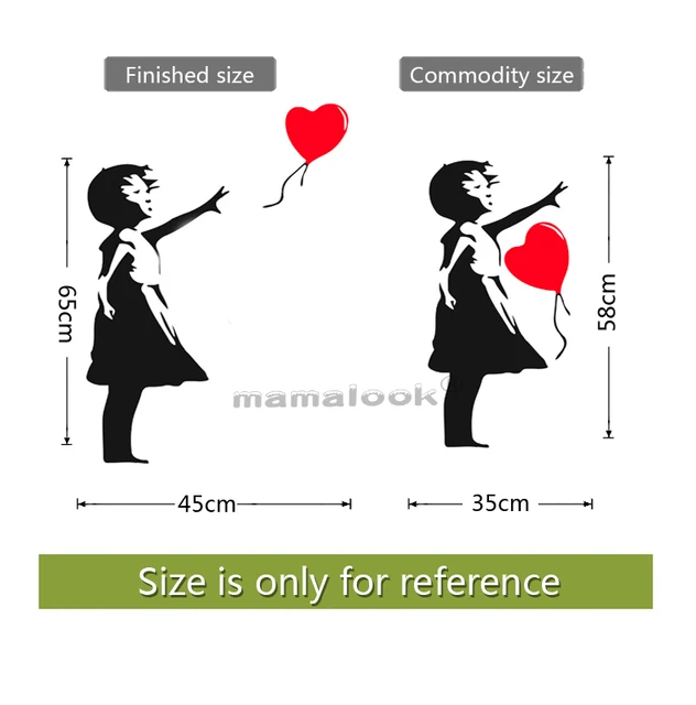 Banksy Wall Decal Balloon Girl Banksy Vinyl Sticker 04-L