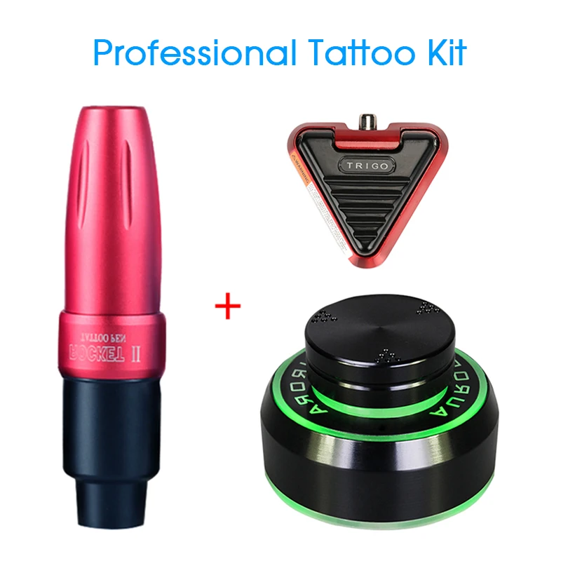Best selling Tattoo Machine Rocket Rotating Pen Set Aurora Power Foot Switch Art Kit Supplies | Красота и здоровье