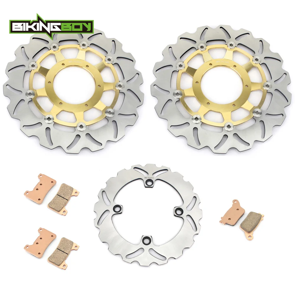 

BIKINGBOY For HONDA CBR 600 RR 2007-2019 CBR600RR ABS 2009-2019 CBR 1000 RR 2004-2005 Front Rear Brake Discs Disks Rotors Pads