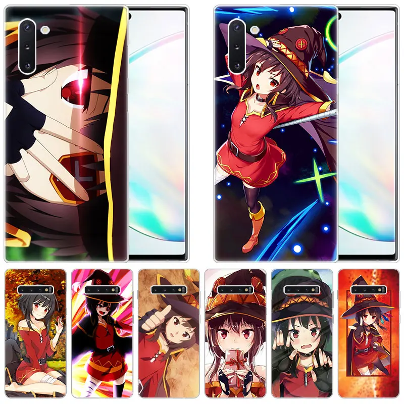 Силиконовый чехол с аниме Konosuba Megumin для Samsung Galaxy Note 10 Pro 9 8 5 M30S M40 S10E S10 5G S9 S8 Plus S7 S6 Edge
