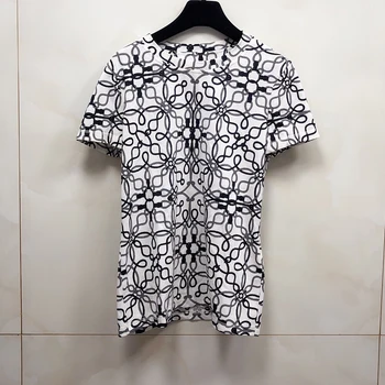 

Casual T-shirt Women Summer Print O-neck T shirt For Lady Fashion Short Sleeve Tops