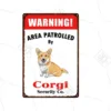 Akita Corgi Dog Breed Metal Sign Beware Of The Dog Warning Sign Pet Shop Wall Decoration Family Doorplate Vintage Tin Plaque ► Photo 2/6