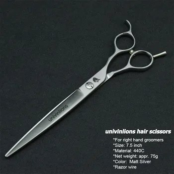 

7.5" Pet Dogs Gromming Scissors Cutting Shears Sharp Edge Animals Cat Cutting Scissors Straight Scissors Barbers Cutting Tools
