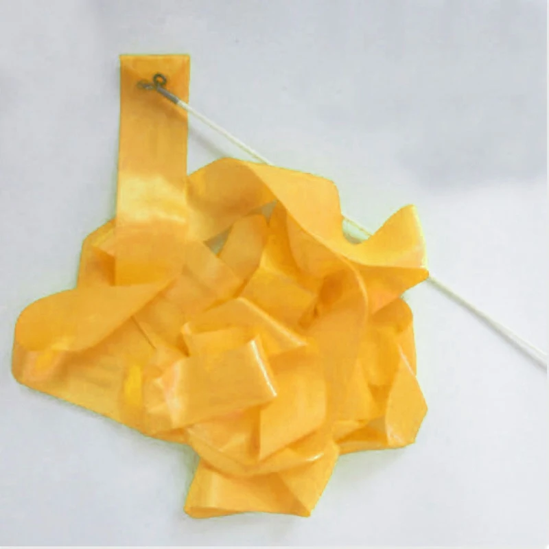 Yellow Новое поступление, 4 м, лента для танцев, для скручивания, для тренажерного зала, художественная гимнастика, балетная лента с палочкой, жезл, разноцветный, 10 цветов - Цвет: Yellow