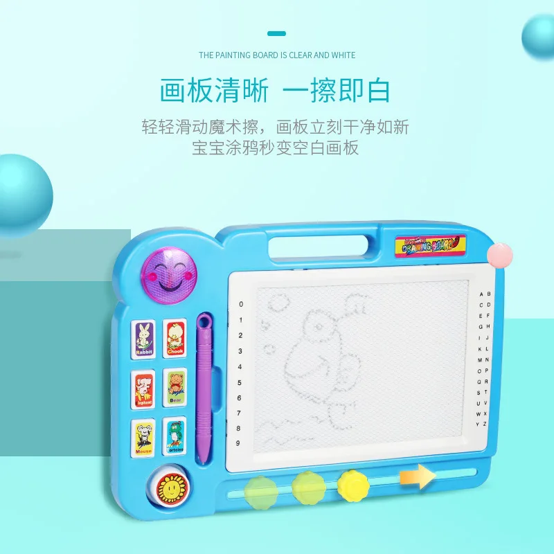 

Large Size Children Magnetic Drawing Board Light Included Light Music Multi-functional Baby Educational Early Childhood Doing Ho