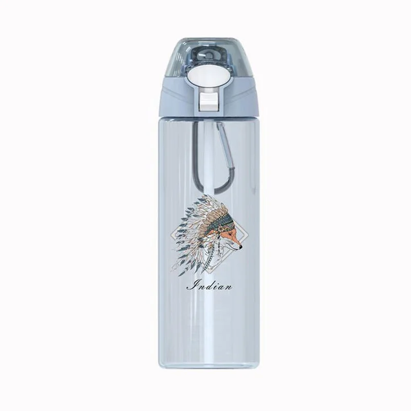 Бутылка для воды портативный шейкер, бутылка для протеина с соломой Спорт Кемпинг Туризм детская бутылка для воды с крышкой пластиковая чашка BPA бесплатно