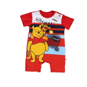 

Summer Baby Rompers Short Sleeve Cotton Cartoon Tiger Bear Overalls Newborn Clothes Boy Girl Jumpsuit Infant Clothing Costume