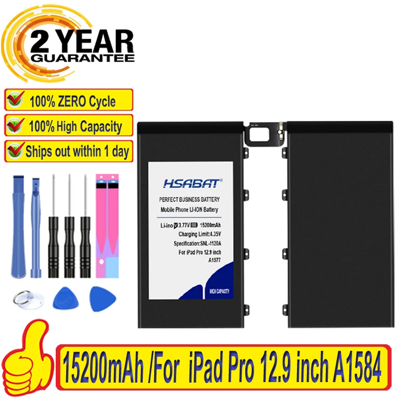 100 Original Hsabat 15200mah Tablet Battery For Ipad Pro 12.9 Inch
