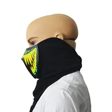 Latest Hot Sales Halloween Party Cheer Voice Shining Mask Makeup Ball Luminous Mask