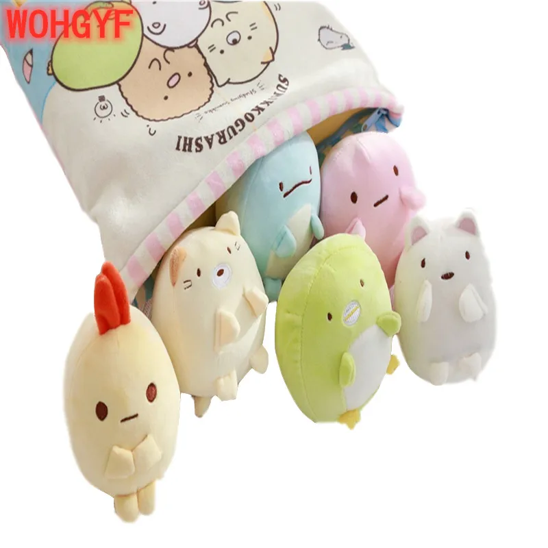 Плюшевая подушка Sumikko Gurashi, 8 шт., японская анимация, Sumikko Gurashi, мягкая подушка, уголок, био, мультяшная кукла для детей