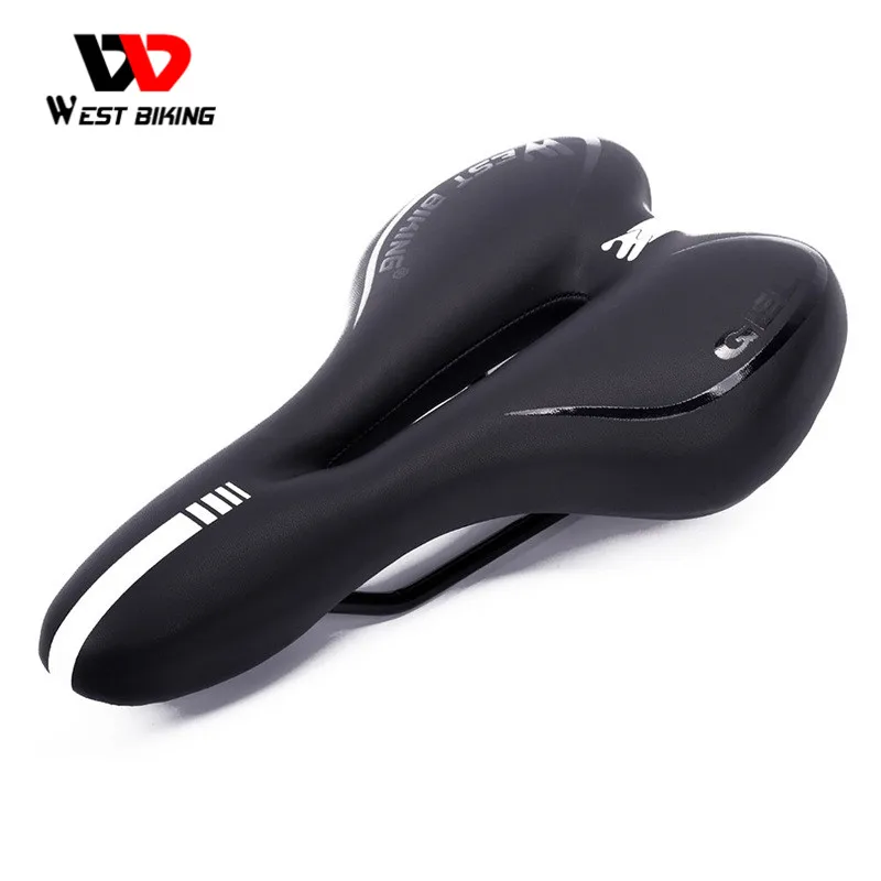 

WEST BIKING Silicone Bicycle Saddle Breathable Damping Pu Leather Seat Road MTB Cycling Saddles Seat For Men Bicycle Accessories