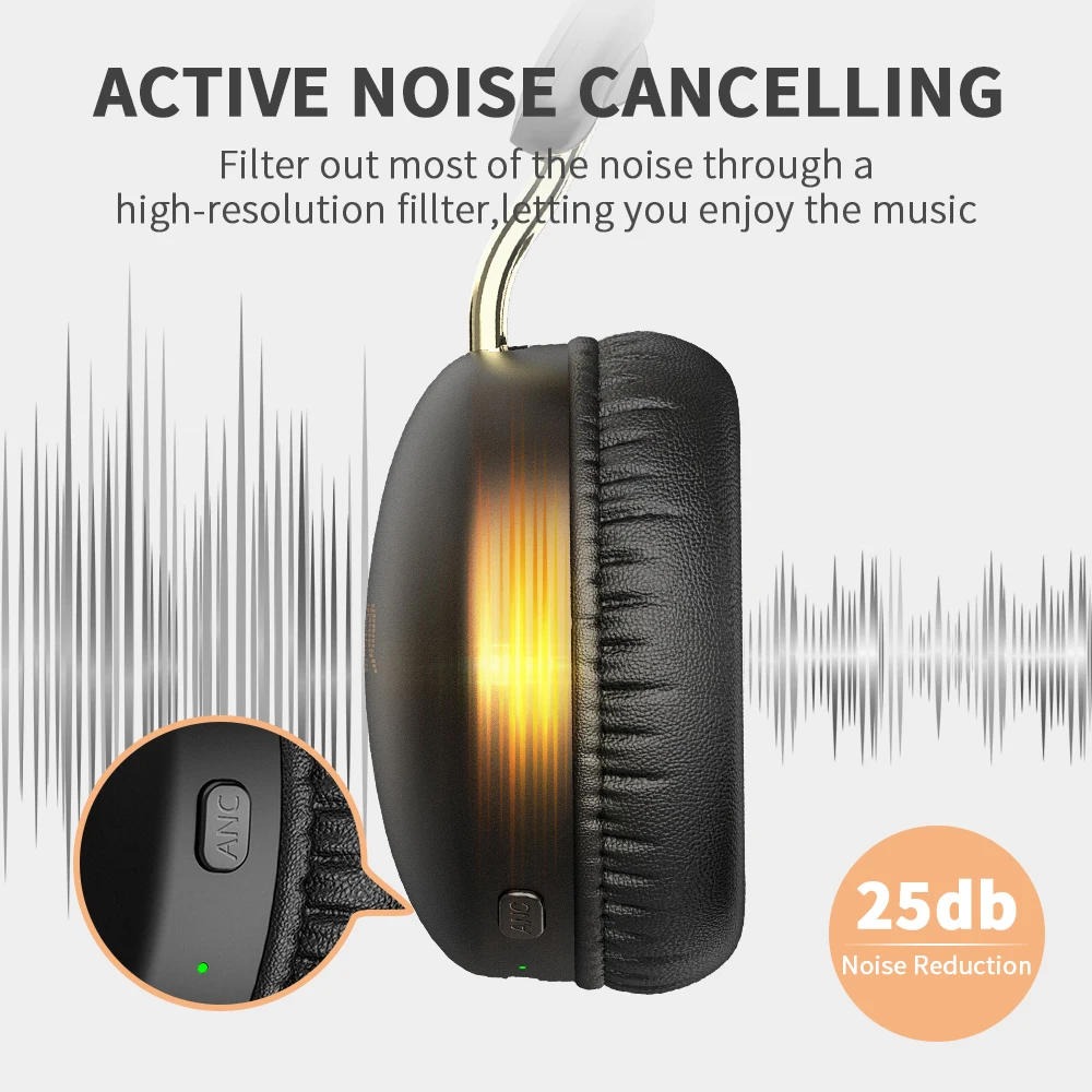 fone de ouvido bluetooth com microfone alta fidelidade estéreo