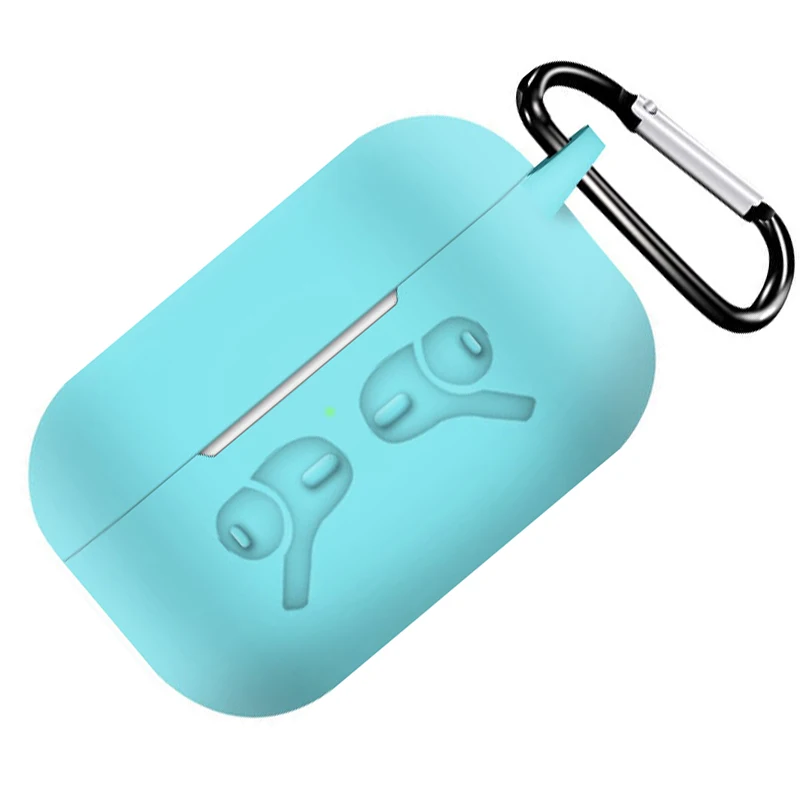 

For Apple AirPods Pro 3 Cases Earphone Shockproof Protective Silicone Soft Case Simple Fashion Color Cover Skin With Keychain