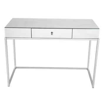 

Dressing Table Mirrored Makeup Table Desk Vanity for Women with 1 Drawer Dressers 124.5 x 37 x 61cm
