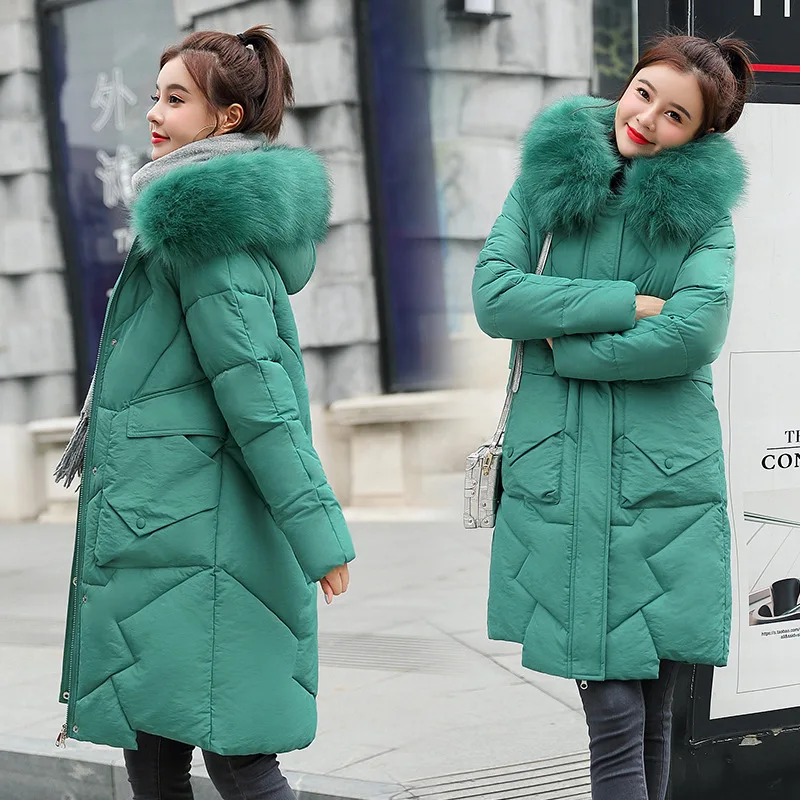

Photo Shoot 2019 Autumn And Winter New Style down Jacket Cotton-padded Clothes Women's South Korea Dongdaemun Mid-length Cotton-