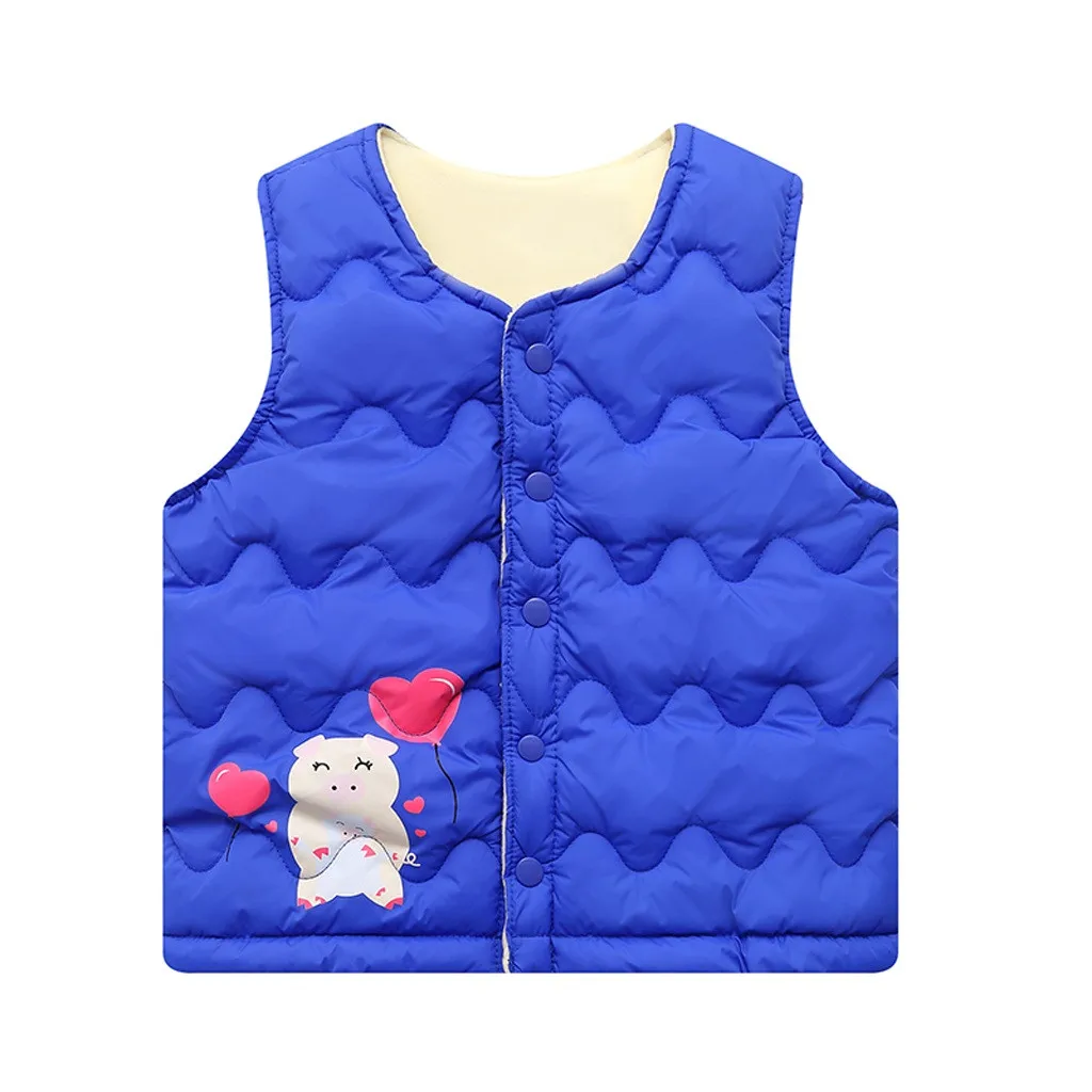 ARLONEET winter Plush and velvet warm Vest Coat Baby Girl Boy Cartoon Waistcoat parkas Jacket Thick Outerwear Clothes CA01