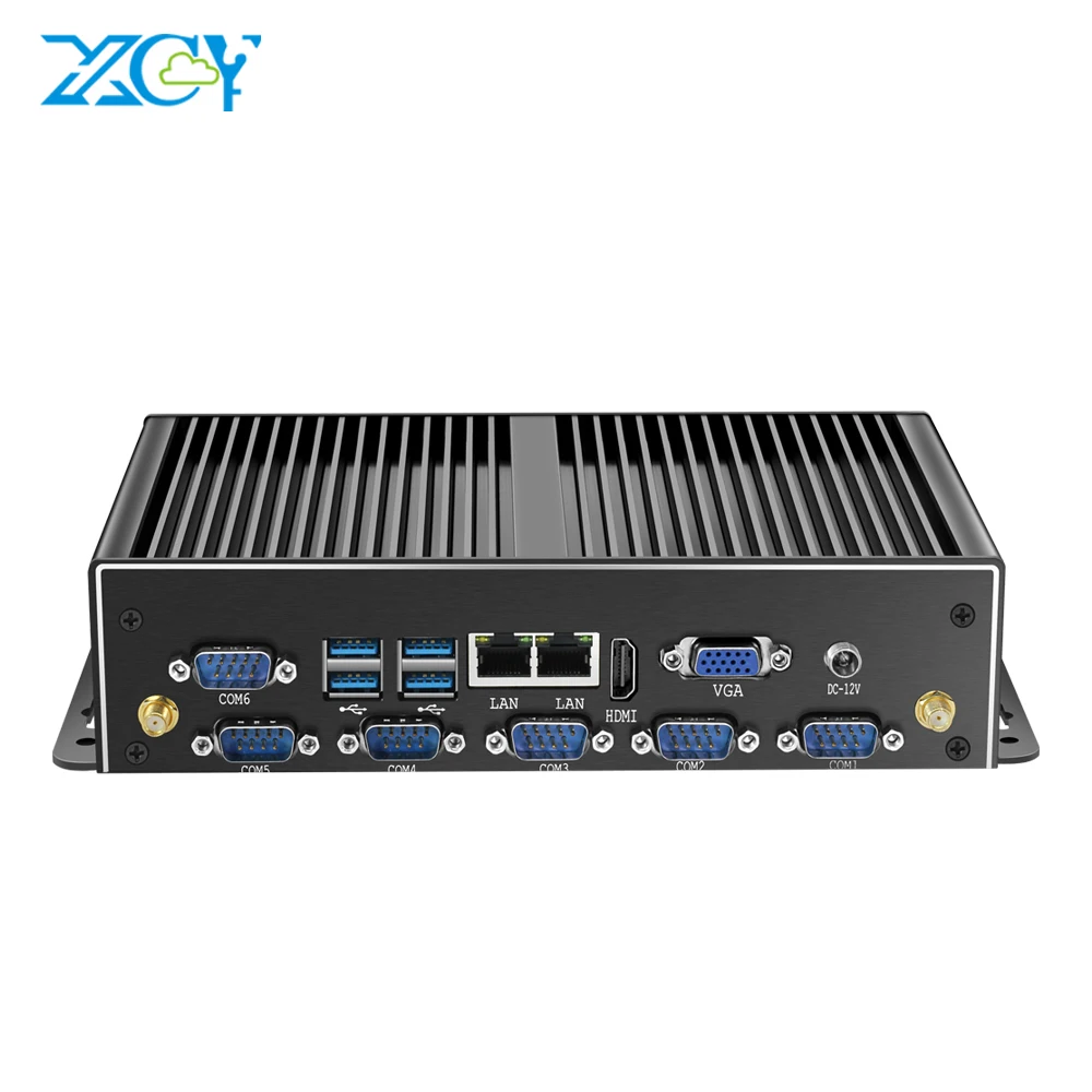 

6*COM RS232 Mini PC Core i7 5500U 4500U i5 4200U Dual LAN Windows 10 HDMI DDR3L Celeron 2955U J1900 Mini Comput Industrial PC