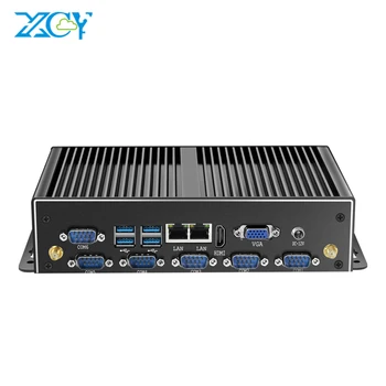 

6*COM RS232 Mini PC Core i7 5500U 4500U i5 4200U Dual LAN Windows 10 HDMI DDR3L Celeron 2955U J1900 Mini Comput Industrial PC