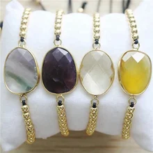 Регулируемый 5 шт./лот модный браслет с камнями, медные бусины ручной работы цепи Шарм, популярный браслет ювелирные изделия