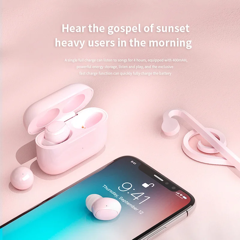 Newest Cute Air 3 Earphones TWS Bluetooth 5.0 ANC Wireless Waterproof IPX54 Headset Smart Touch for Apple Xiaomi Huawei Samsung