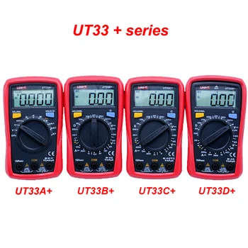 

UNI-T UT33A+ UT33B+UT33C+UT33D+ Digital Multimeter capacitor tester AC DC voltmeter continuity test multimeter with thermocouple