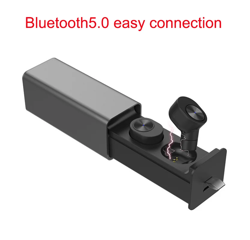 TWS Bluetooth Wireless Earphones Stylish Stereo In-Ear Earbuds Mini Sport Run mini Invisible Bilateral Headset Bluetooth 5.0