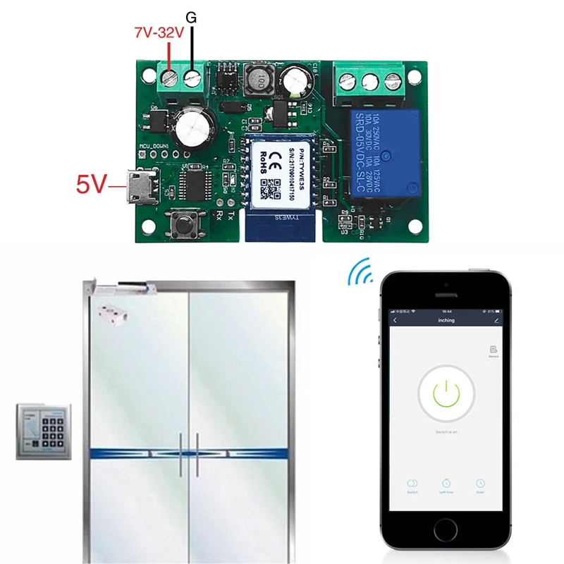 1CH одноканальный Jog Switch модуль WiFi реле беспроводное приложение голосовой пульт дистанционного управления синхронизация интеллектуальный пульт дистанционного управления