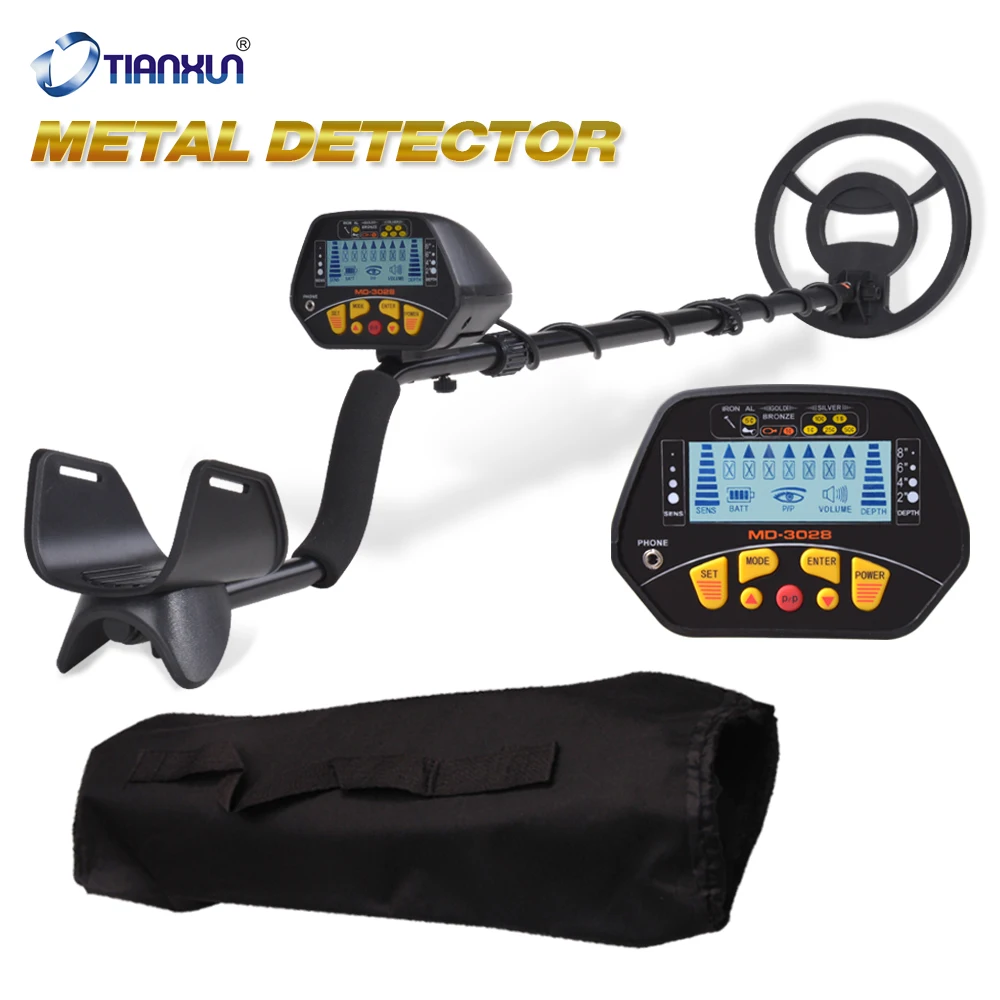 

MD-3028 Metal Detector with Pinpoint, Adjustable DISC Function Lightweight Gold detector with Waterproof Coil