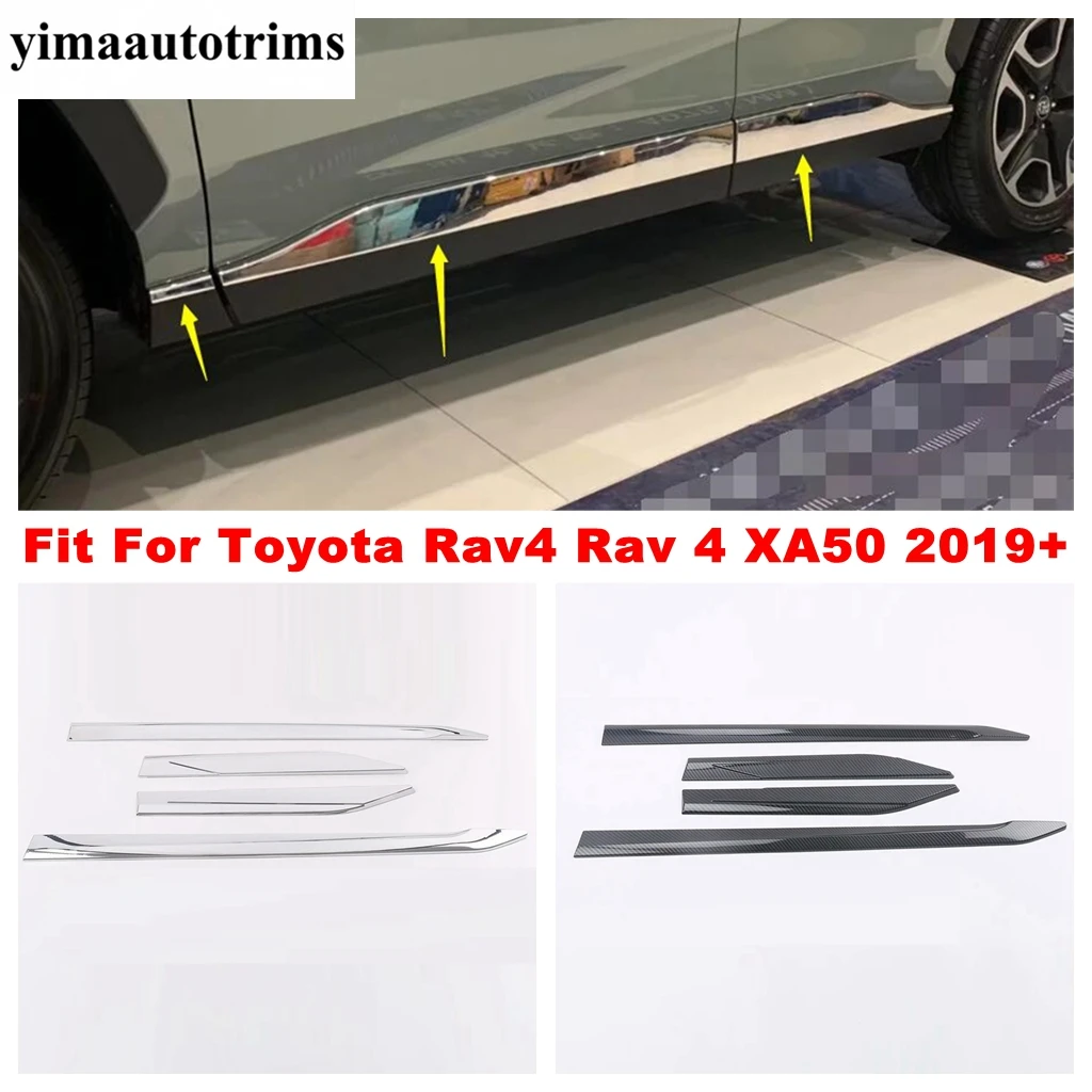 

ABS Side Door Body Molding Cover Trim Side Door Protective Trim Accessories Parts For TOYOTA RAV4 RAV 4 XA50 2019 - 2023