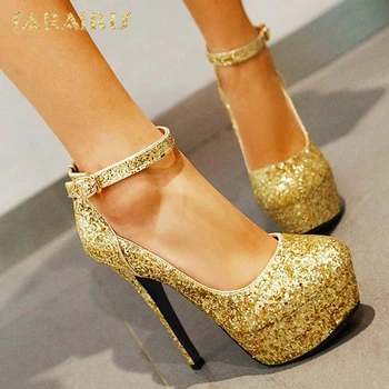 

SARAIRIS Top Quality Large Sizes 32-43 Pumps Spring Bling Fetish High Heels Sexy Party Wedding Bride Shoes Woman