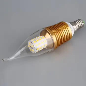 

New E14 Aluminum Tip LED Bulb Light Lamp Cool Warm White Gold LZD-JJ09-2