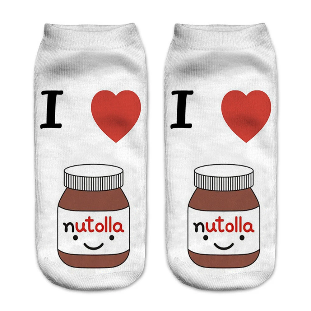 Vtipné krátké unisexové Nutella ponožky