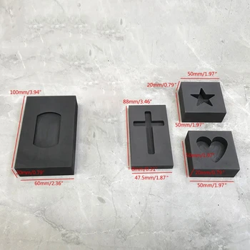 

DIY Gold Silver Ingot Mold Graphite Crucible Melting Gold Silver Nonferrous Mold