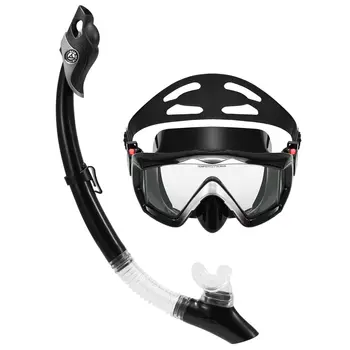 

Snorkeling Mask Snorkel Set Anti-fog Three-window Panoramic Swimming Diving Goggles with Easy Breath Dry Snorkel Tube