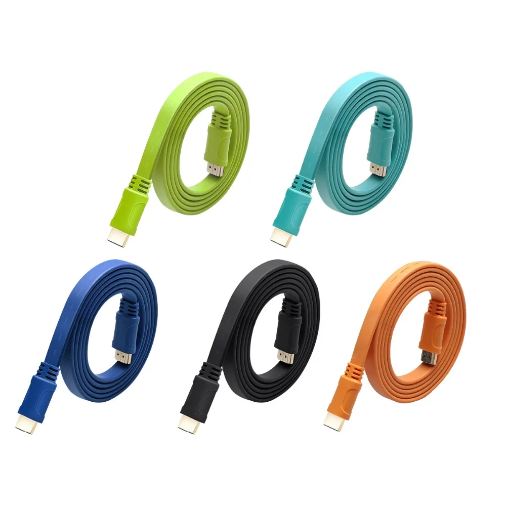 Плоский HDMI кабель 1 4 2 0 V бескислородная медь 4K * 2K 3D изображение шнур Ультра HD 3840*2160