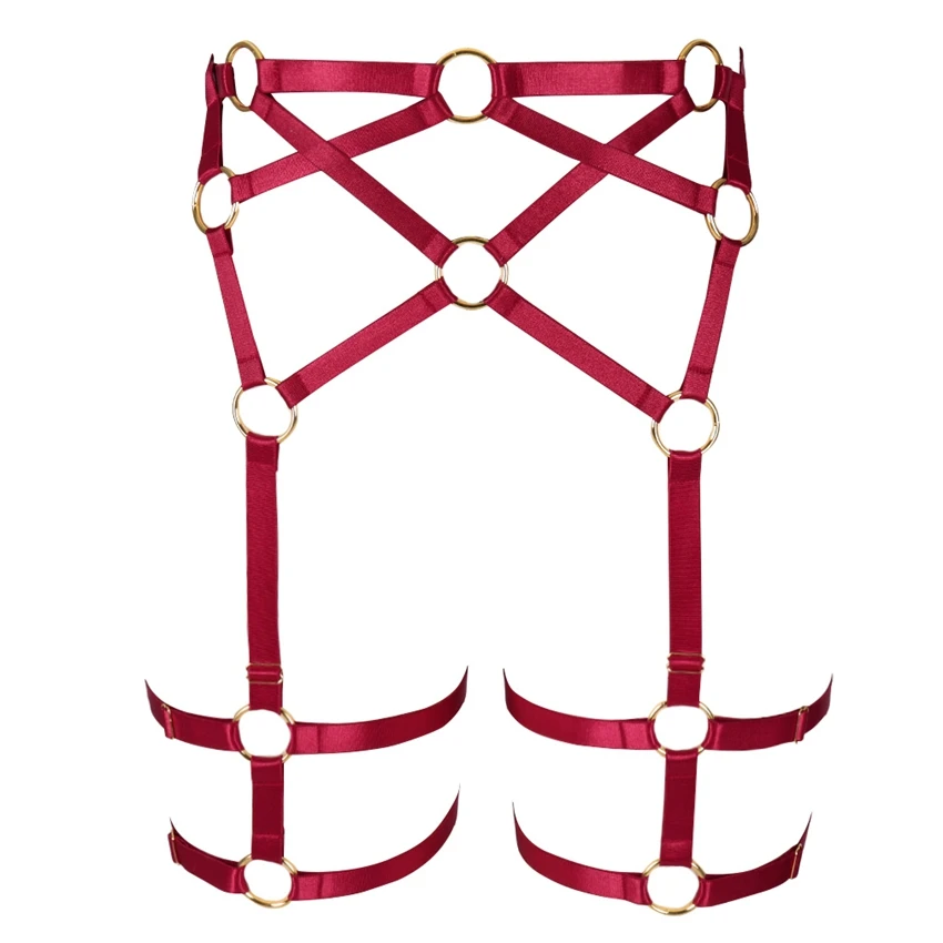 MLCP0001WINERED Боди Сексуальное белье с ремешками V воротник Бандаж Бюстгальтер Фетиш нагрудный ремень нижнее белье с ремешками Регулировка плюс размер мягкие Топы Хэллоуин рейв - Цвет: MLCP0001WINERED