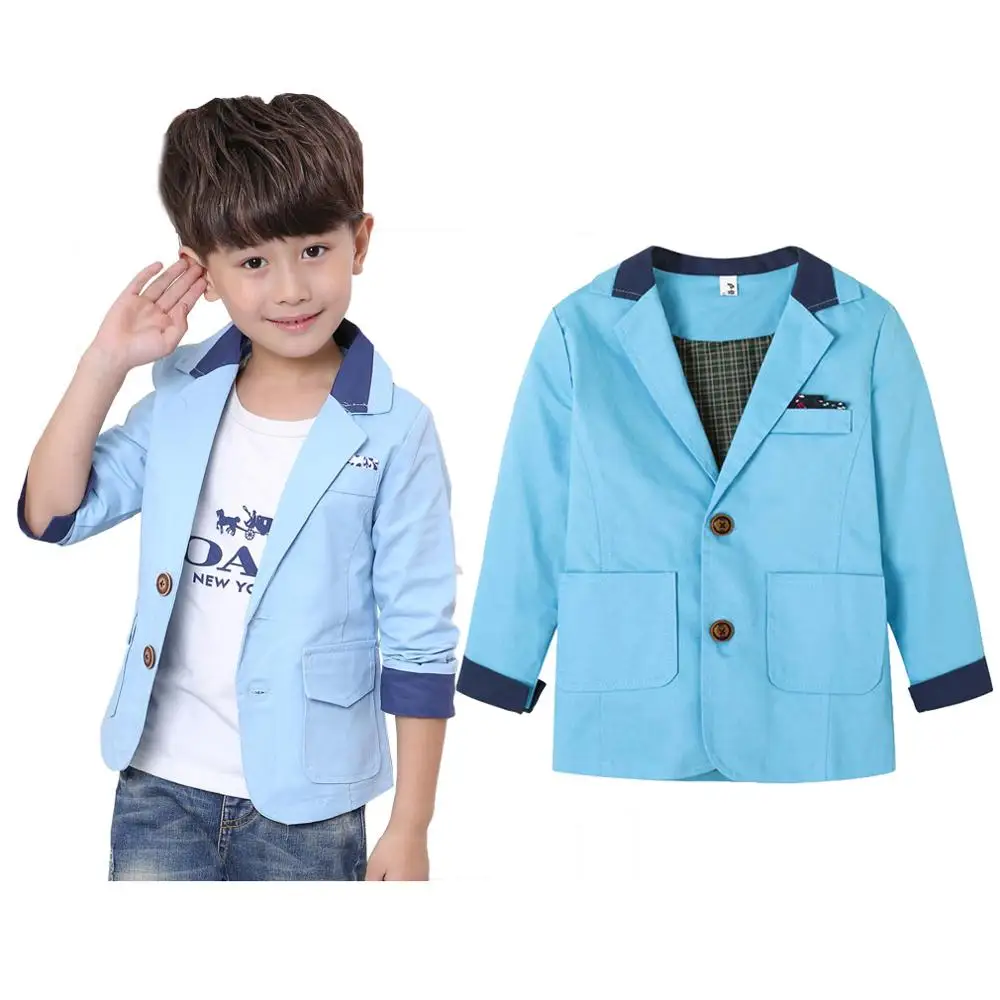 Блейзер для мальчиков, пальто, однотонный Классический жакет в джентльменском стиле для мальчиков 2-10 лет, Детская куртка, Блейзер, одежда