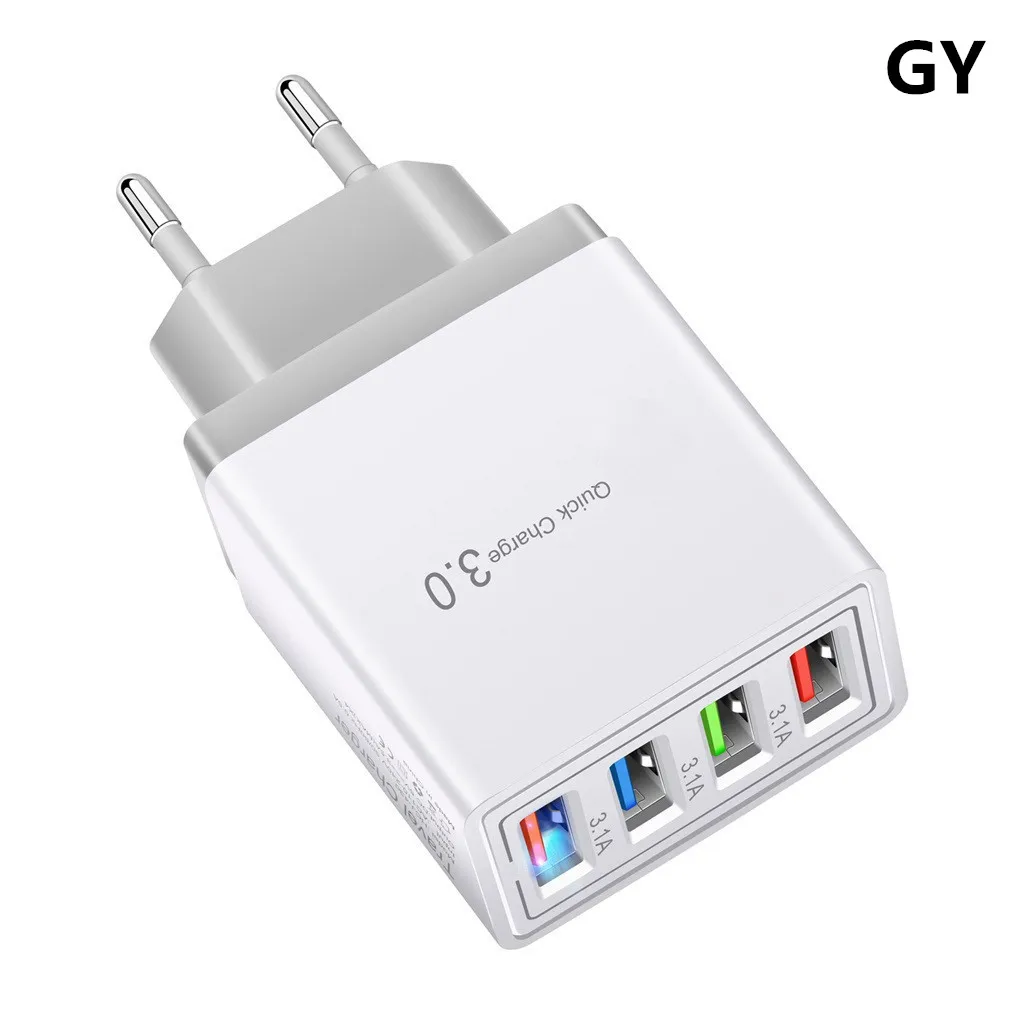 Carprie 4 порта Быстрая зарядка QC 3,0 usb-хаб настенное зарядное устройство 3.5A адаптер питания с европейской вилкой адаптеры для быстрой зарядки для дома и путешествий