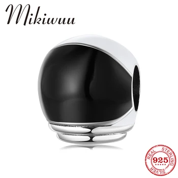 

Original New 925 Sterling Silver Astronaut helmet Enamel Charms Beads Jewelry Making FITS Mikiwuu Charms Bracelet Bangles