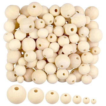 

NEW-Wooden Beads,Round Wood Beads Unfinished Wood Spacer Beads Loose Beads for Crafts DIY Jewelry Making(1000 Pieces)
