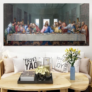 

The Last Supper By Leonardo Da Vinci Oil Painting Printed Posters And Print Wall Decorative Pictures For Living Room Decoration
