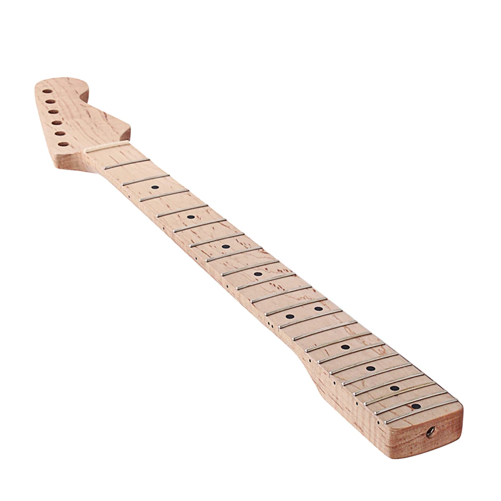 

21 Frets Curly Maple Electric Guitar Neck Fretboard Musical Instrument Parts
